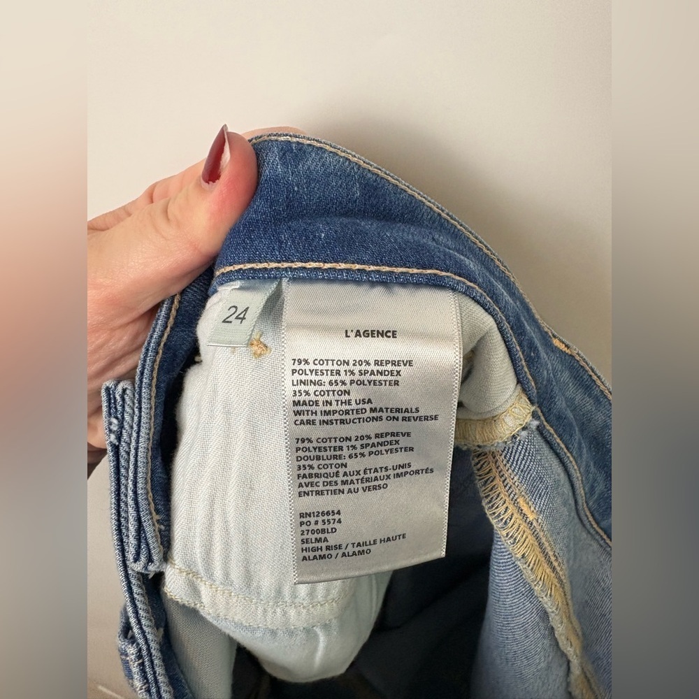 NWT L’Agence Selma High-Rise Sleek Baby Bootcut Jeans Alamo Wash - Picture 7 of 8